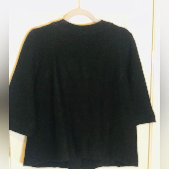 Chico's Women's Black Half Sleeves Comfort Cardigan Jackets Size 1 = Small - Picture 6 of 6